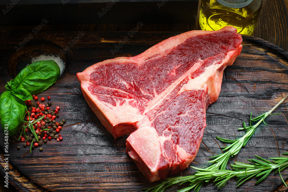 Zabiha Halal Beef T-Bone Steak (5lbs) (Pasture Raised)  (Grass Fed)